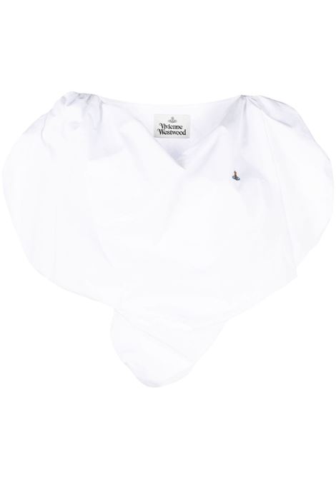 Top Heart asimmetrico in bianco di Vivienne Westwood - donna